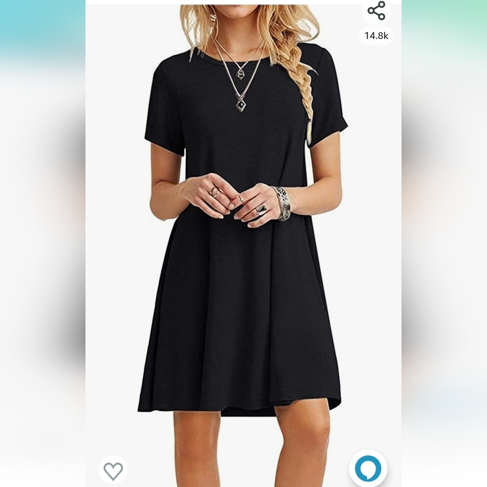 Black causal womens xs dress